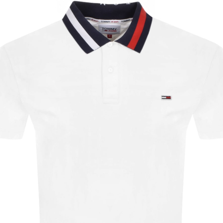 Alternative Image for ProductTommy Jeans Flag Polo T Shirt White2